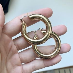 Chunky gold earrings